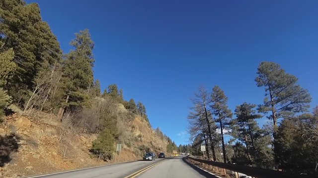 Arizona Route 89A Sedona to Flagstaff, driving footage