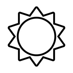 Fototapeta premium Sun Outline Icon Illustration