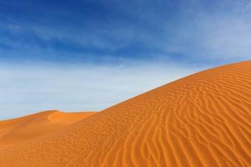 Fototapeta na wymiar Big sand dunes in desert