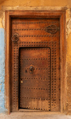 Ancient old house door in Morocco