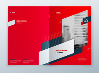 Brochure template layout design. Corporate business annual report, catalog, magazine, flyer mockup. Creative modern bright concept dynamic shape