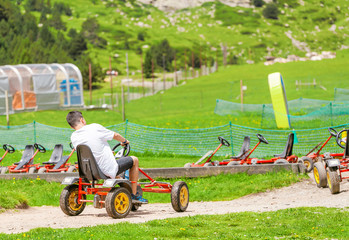 cycle car for kids in amusement park