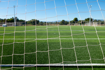 Football field in a sport complex