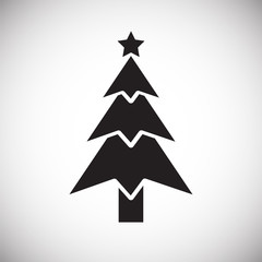 Christmas tree icon on white background for graphic and web design, Modern simple vector sign. Internet concept. Trendy symbol for website design web button or mobile app