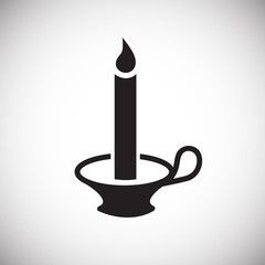 Christmas candle icon on white background for graphic and web design, Modern simple vector sign. Internet concept. Trendy symbol for website design web button or mobile app