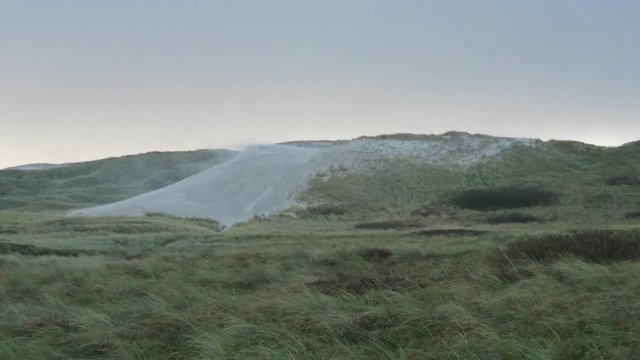 Sandsturm an der d&auml;nischen Nordseek&uuml;ste