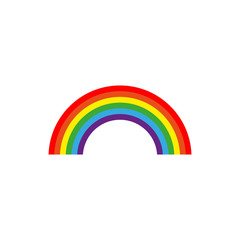 Rainbow icon flat. Homosexual minority concept icon. LGBT concept image.