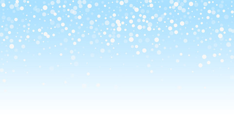 White dots Christmas background. Subtle flying sno