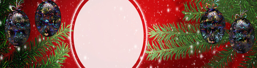 Holiday banner with place for words or logo