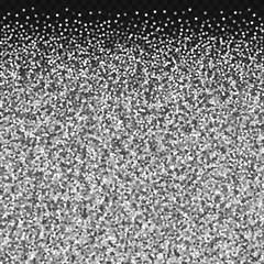 Round silver glitter luxury sparkling confetti. Sc