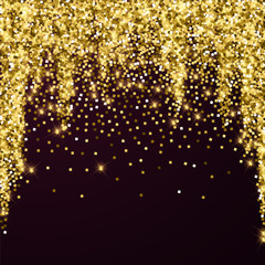 Sparkling gold luxury sparkling confetti. Scattere