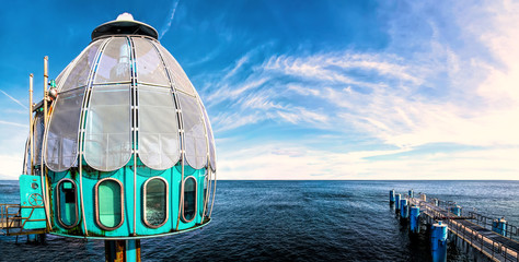 Ruegen - Diving bell at the baltic sea resort Sellin pier -  Germany, Europe