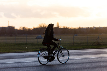 Bicylcing in Tempelhof airfield