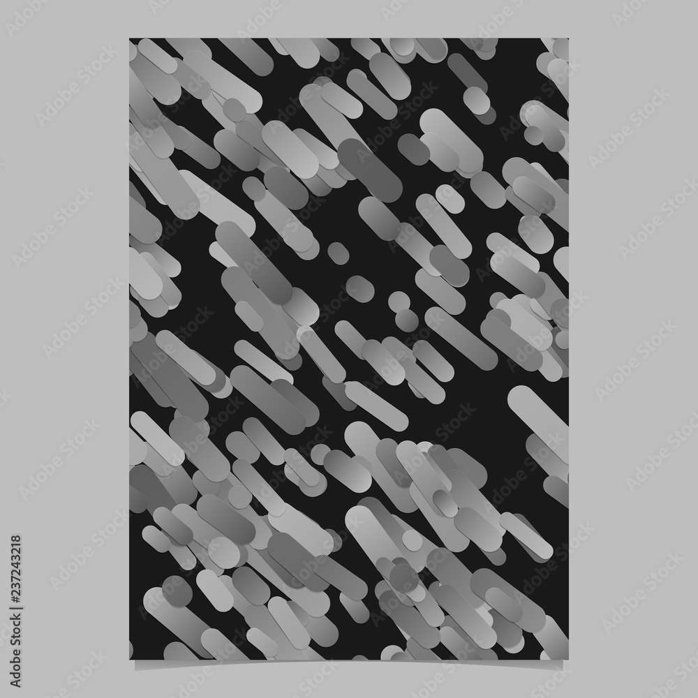 Poster gery trendy abstract gradient diagonal rounded stripe pattern poster background - vector stationery 