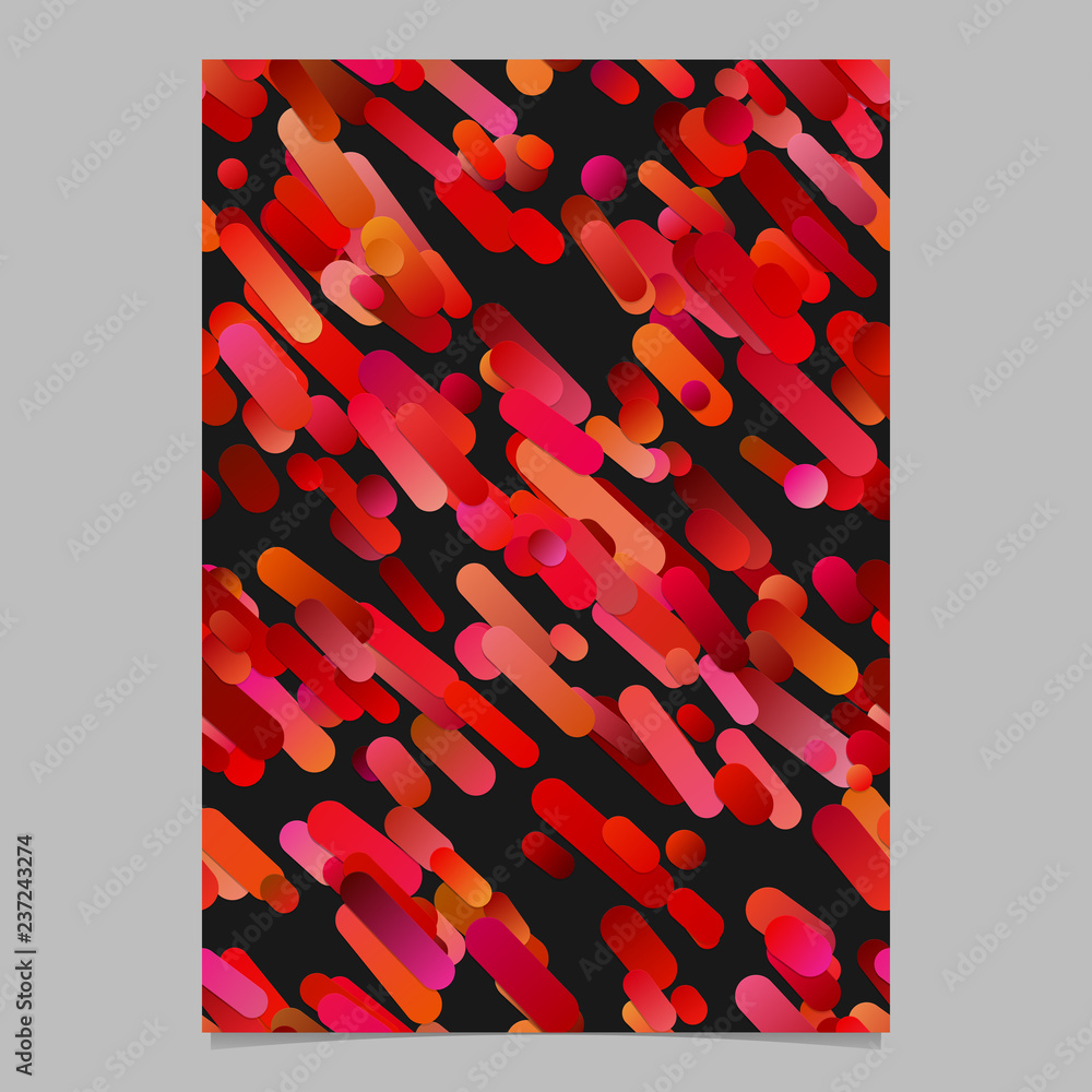 Poster red trendy diagonal gradient rounded stripe pattern brochure background template design