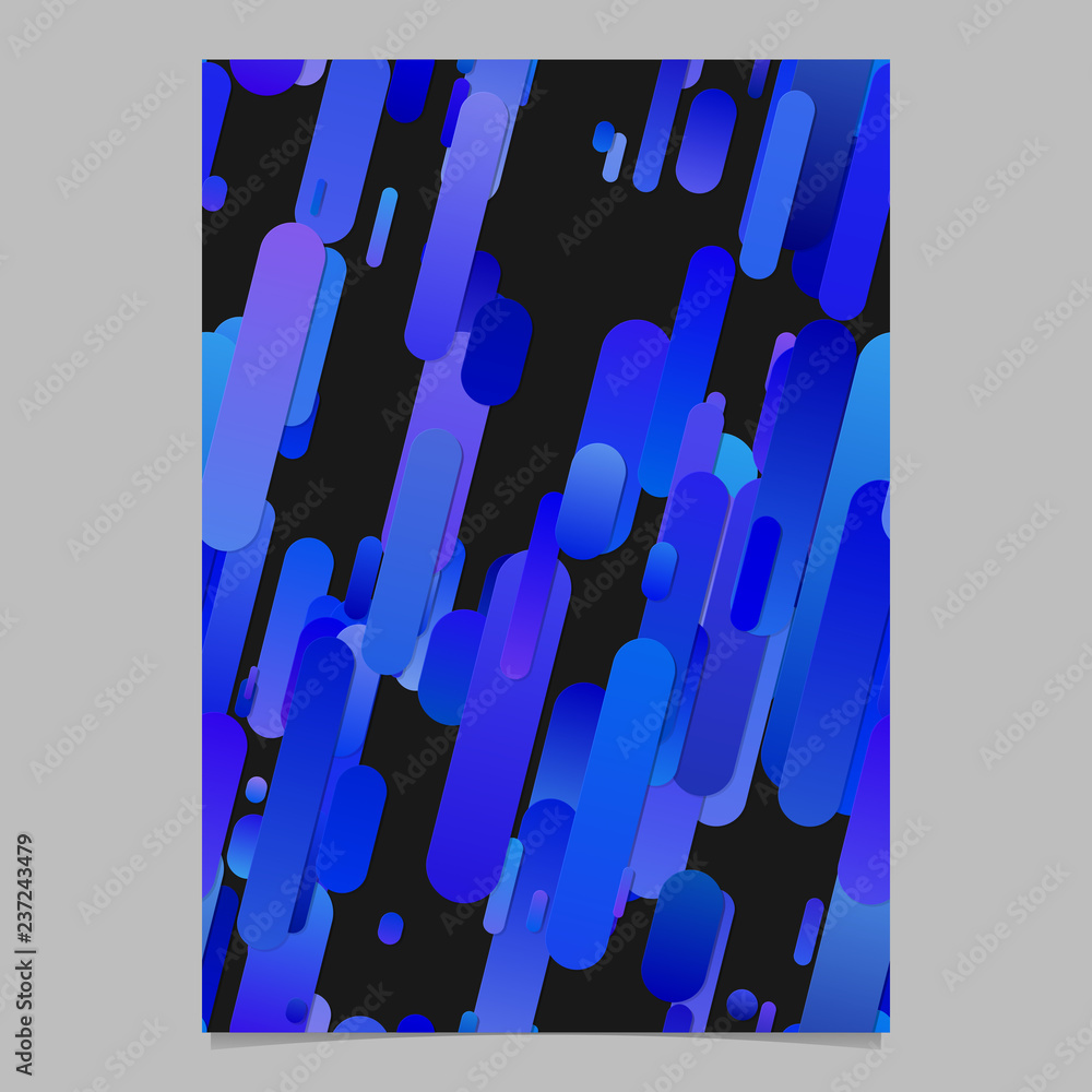 Poster blue trendy abstract gradient stripe pattern poster background template - vector stationery design