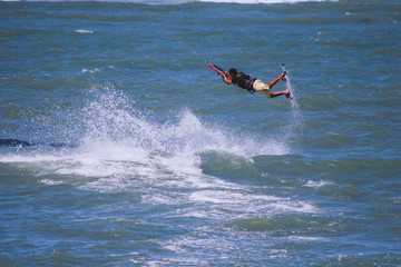kite surfer in action