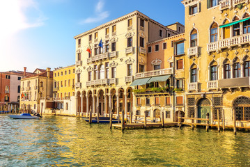 Fototapeta na wymiar Palazzo Michiel on the Grand Canal, Venice, Italy