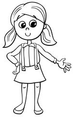 girl character cartoon coloring book