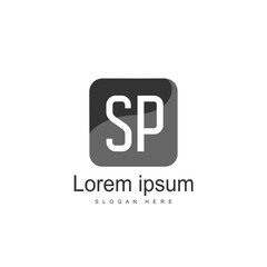 Initial letter SP Logo Template. Minimalist letter logo