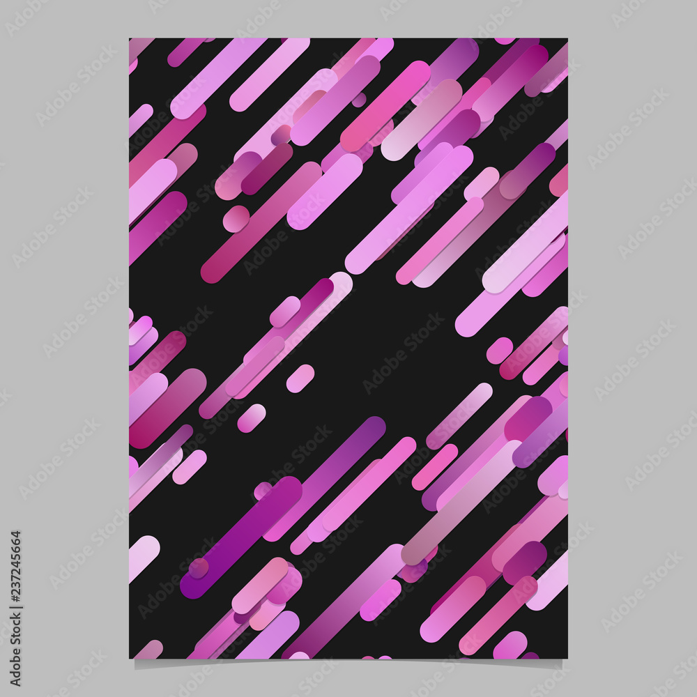 Poster pink abstract modern diagonal gradient rounded stripe pattern brochure background template - vector 
