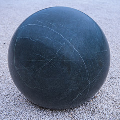 marbled stone sphere