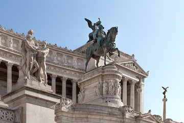 Fototapeta na wymiar Rome, Italy, Statue of Victor Emmanuel II, The Altar of the Fatherland, Altare della Patria, DETAIL