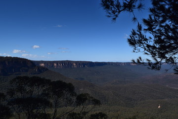 landscape with mountains and clouds
