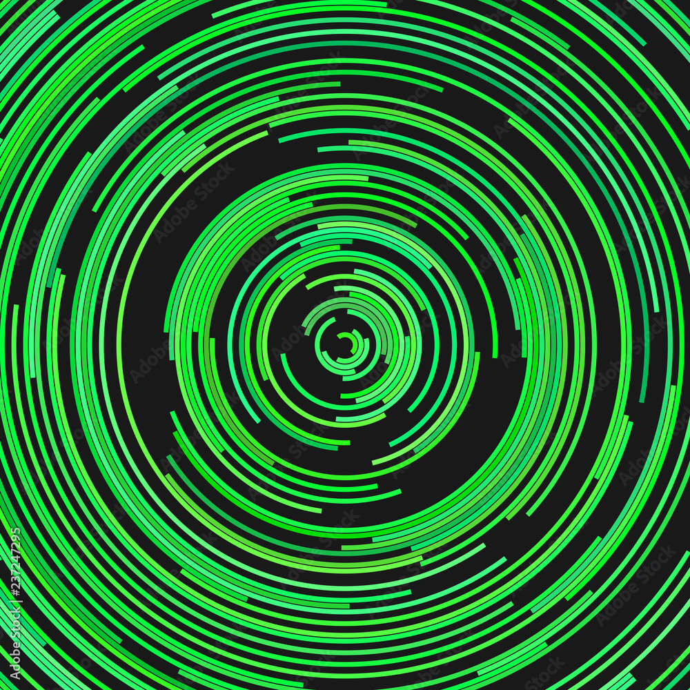 Aufkleber circular abstract background - vector graphic from concentric half circles