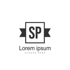 Initial letter SP Logo Template. Minimalist letter logo