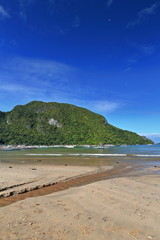Fishing and tour boats moored at El Nido beach-Bacuit bay-Palawan-Philippines-0833