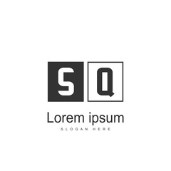 Obraz premium Initial letter SQ Logo Template. Minimalist letter logo