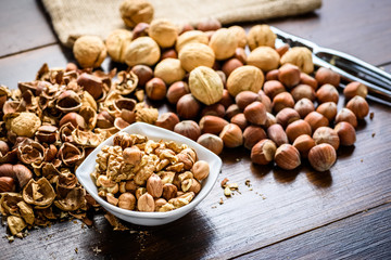 cracking nuts and nutcracker