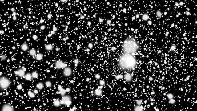 Snowflakes Approaching - Black Background - 60fps Snow And Christmas Video Background Loop // Nicely animated snowflakes slowly tumbling towards the viewer. A perfect background for Christmas or winte