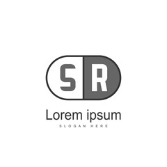 Initial letter SR Logo Template. Minimalist letter logo
