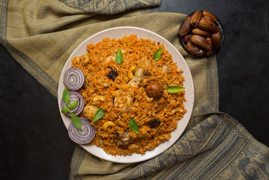 Arabic food: Chicken Kabsa it is a Traditional food in Arabian region.

