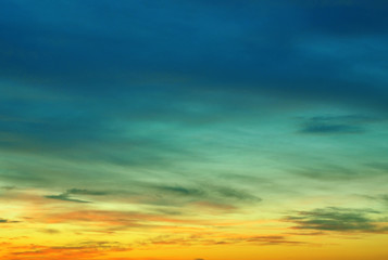 Naklejka na ściany i meble Cyan blue sky nature background
