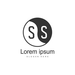 Initial letter SS Logo Template. Minimalist letter logo