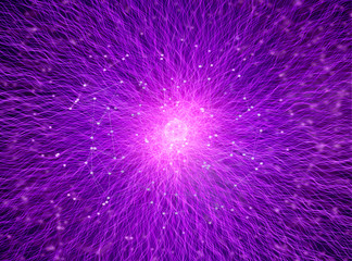 Abstract Artistic Glowing Connected Network
