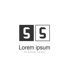 Initial letter SS Logo Template. Minimalist letter logo