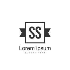 Initial letter SS Logo Template. Minimalist letter logo