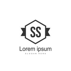 Initial letter SS Logo Template. Minimalist letter logo