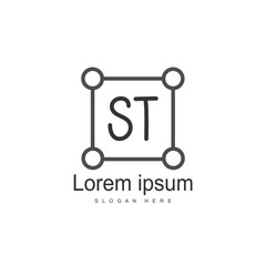 Initial letter ST Logo Template. Minimalist letter logo