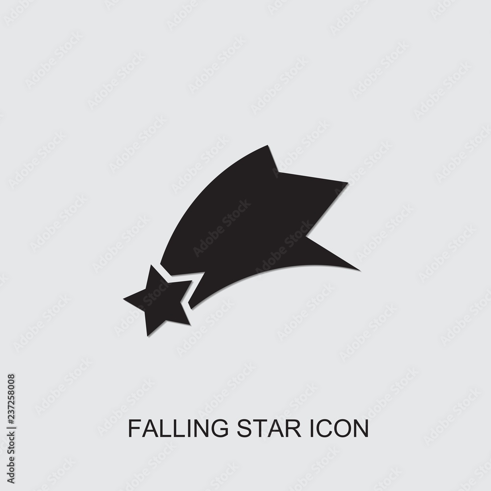 Poster falling star icon. filled falling star icon from education collection. Use for web, mobile, infographics and UI/UX elements. Trendy falling star icon.