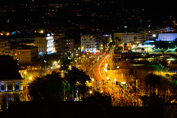 Fototapeta na wymiar Cannes by Night