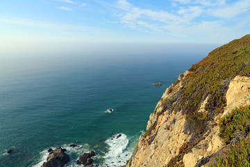 Fototapeta na wymiar The Atlantic coast, view from cape Roca, Portugal