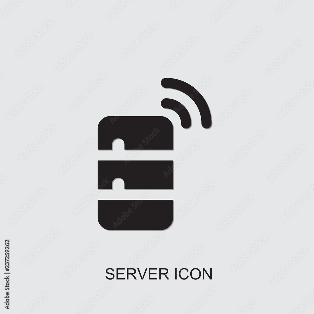 Poster server icon. filled server icon from technology collection. Use for web, mobile, infographics and UI/UX elements. Trendy server icon.