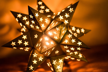 Side view of Christmas star lighting 2