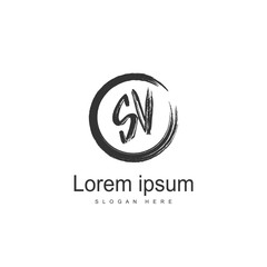 Obraz premium Initial letter SV Logo Template. Minimalist letter logo
