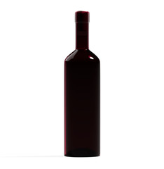 Wine Bordo Bottle Red Glass Mockup Isolated